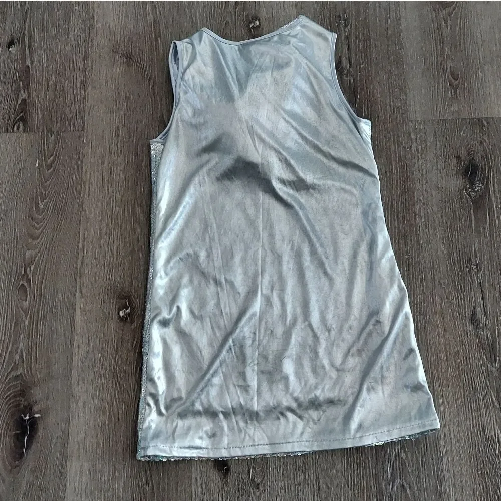 Disney Camp Rock Halloween Costume Silver Sequin Dress Large(14)